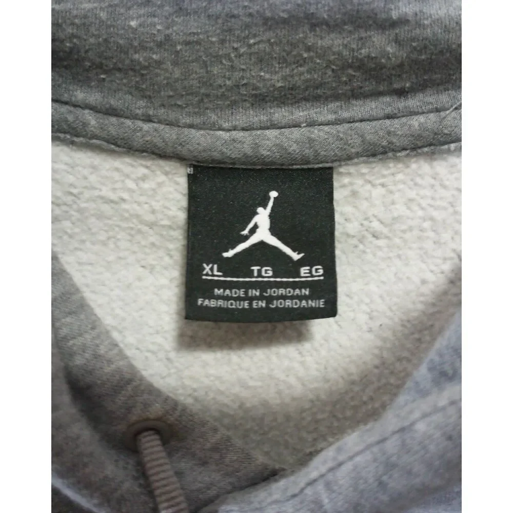 Air Jordan Gray Pullover Hoodie XL Men's Jumpman Fleece Athletic Sweatshirt